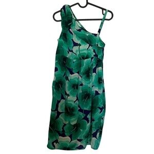 Love Moschino 100% Silk Shamrock Asymmetrical Dress Size 4